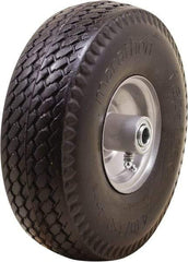Marathon Industries - 3-19/64" Wide x 10-1/2" High x 4" Deep Flat Free Hand Truck Tire - 300 Lb Load Capacity - Eagle Tool & Supply