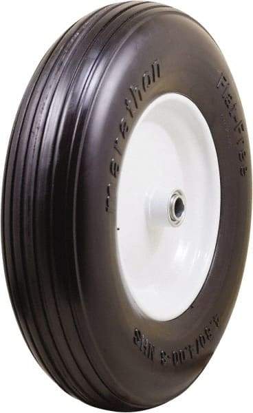 Marathon Industries - 3-45/64" Wide x 15-1/2" High x 4" Deep Flat Free Hand Truck Tire - 500 Lb Load Capacity - Eagle Tool & Supply