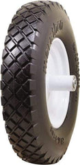 Marathon Industries - 3-45/64" Wide x 15-1/2" High x 6" Deep Flat Free Hand Truck Tire - 500 Lb Load Capacity - Eagle Tool & Supply