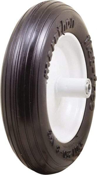 Marathon Industries - 3-13/64" Wide x 13" High x 6" Deep Flat Free Hand Truck Tire - 300 Lb Load Capacity - Eagle Tool & Supply