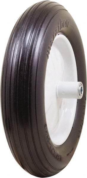 Marathon Industries - 3-45/64" Wide x 15-1/2" High x 6" Deep Flat Free Hand Truck Tire - 500 Lb Load Capacity - Eagle Tool & Supply