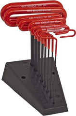 Bondhus - 8 Piece T-Handle Cushion Grip Hex Key Set - Hex Range 2 to 10mm, Protanium High Torque Steel - Eagle Tool & Supply