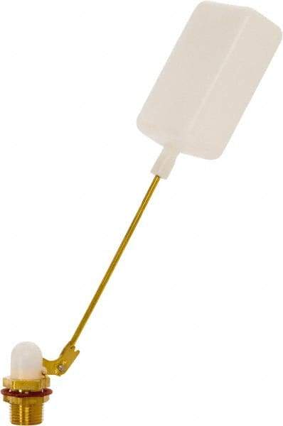 Control Devices - 1/2" Pipe, Brass, Angle Pattern-Single Seat, Mechanical Float Valve - 125 psi, MIP End Connections - Eagle Tool & Supply