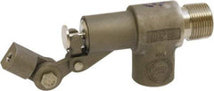 Control Devices - 3/4" Pipe, Stainless Steel, Angle Pattern-Single Seat, Mechanical Float Valve - 85 psi, MIP End Connections - Eagle Tool & Supply