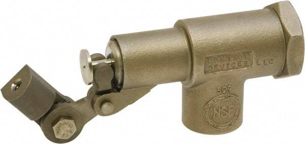 Control Devices - 3/4" Pipe, Stainless Steel, Angle Pattern-Single Seat, Mechanical Float Valve - 85 psi, FIP End Connections - Eagle Tool & Supply