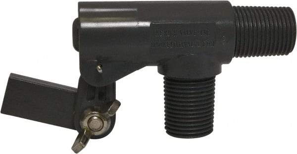 Control Devices - 3/8" Pipe, PVC, Angle Pattern-Double Seat, Mechanical Float Valve - 100 psi, MNPT End Connections - Eagle Tool & Supply
