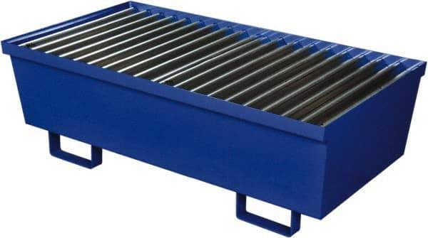 Eagle - 74 Gal Sump, 2,000 Lb Capacity, 2 Drum, Steel Spill Deck or Pallet - 27" Long x 51-1/4" Wide x 13" High, 2x2 Drum Configuration - Eagle Tool & Supply