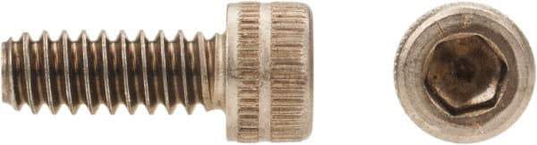 Made in USA - #8-32 UNC Hex Socket Drive, Socket Cap Screw - Grade A-286 Alloy Steel, Passivated Finish, Fully Threaded, 7/8" Length Under Head - Eagle Tool & Supply