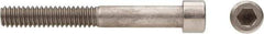 Made in USA - 1/4-20 UNC Hex Socket Drive, Socket Cap Screw - Grade 18-8 Stainless Steel, Uncoated, Partially Threaded, 1-1/2" Length Under Head - Eagle Tool & Supply