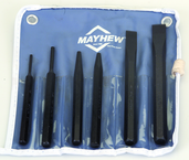 6 Piece Punch & Chisel Set -- #5RC; 5/32 to 3/8 Punches; 7/16 to 5/8 Chisels - Eagle Tool & Supply