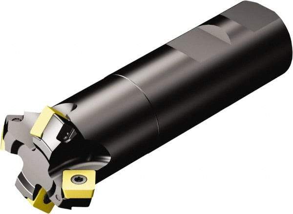 Sandvik Coromant - 0.77" Cut Diam, 3/4" Arbor Hole, 5.47mm Max Depth of Cut, 45° Indexable Chamfer & Angle Face Mill - 3 Inserts, 495-09T3M-XL Insert, Right Hand Cut, 3 Flutes, Through Coolant, Series CoroMill 495 - Eagle Tool & Supply