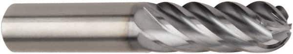 Kennametal - 1/2" Diam, 1" LOC, 6 Flute Solid Carbide Ball End Mill - AlTiN Finish, Single End, 3" OAL, 1/2" Shank Diam, Spiral Flute - Eagle Tool & Supply