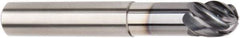 Kennametal - 16mm Diam, 16mm LOC, 6 Flute Solid Carbide Ball End Mill - AlTiN Finish, Single End, 100mm OAL, 16mm Shank Diam, Spiral Flute - Eagle Tool & Supply