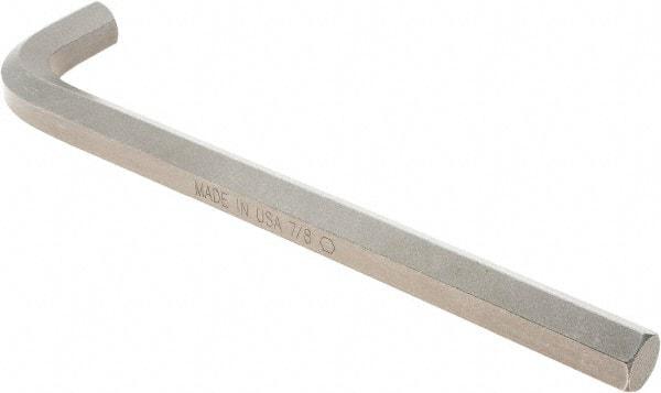 Paramount - 7/8" Hex, Long Arm, Hex Key - 12-45/64" OAL, Protanium High Torque Steel, Inch System of Measurement - Eagle Tool & Supply