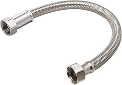 B&K Mueller - 1/2" FIP Inlet, 1/2" FIP Outlet, Stainless Steel Faucet Connector - Use with Faucets - Eagle Tool & Supply