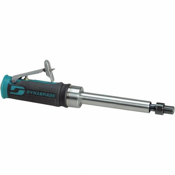 Dynabrade - 1/4" Collet, Straight Handle, Air Extended Length Die Grinder - 25,000 RPM, Front Exhaust, 20 CFM, 0.4 hp, 90 psi, 1/4" Inlet - Eagle Tool & Supply