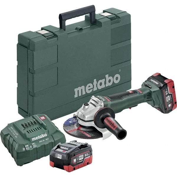 Metabo - 6" Wheel Diam, 9,000 RPM, Cordless Angle & Disc Grinder - 5/8-11 Spindle - Eagle Tool & Supply