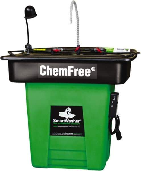 CRC - Free Standing Water-Based Parts Washer - 25 Gal Max Operating Capacity, Plastic Tank, 42" Long x 48" Wide - Eagle Tool & Supply