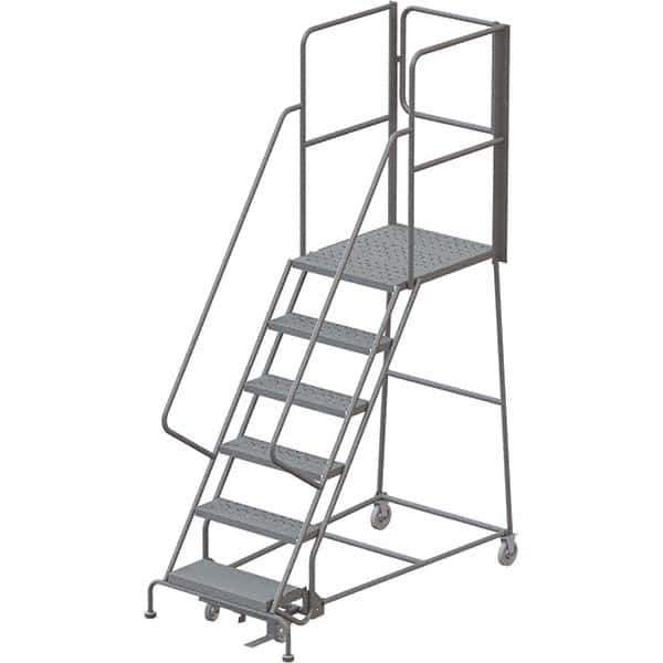 TRI-ARC - Rolling & Wall Mounted Ladders & Platforms Type: Rolling Warehouse Ladder Style: Rolling Platform Ladder - Eagle Tool & Supply