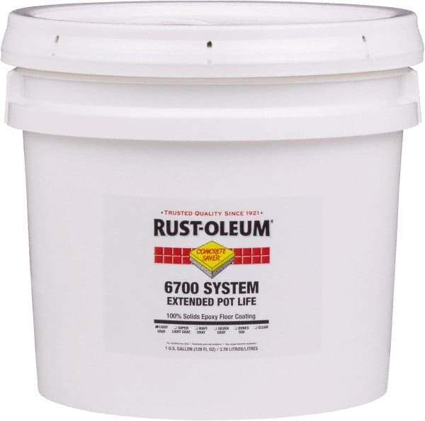 Rust-Oleum - 2 Gal Pail Dunes Tan Epoxy Floor Coating - 100 Sq Ft/Gal Coverage, <100 g/L g/L VOC Content, Low Odor & Low VOC - Eagle Tool & Supply