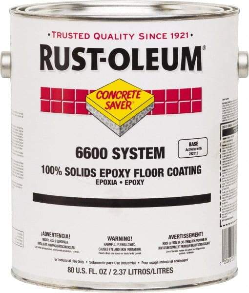 Rust-Oleum - 1 Gal Can Silver Gray 100% Solids Epoxy - 100 Sq Ft/Gal Coverage, <50 g/L VOC Content, Abrasion & Impact Resistance, Easy to Maintain, Durable, Withstands Intermittent Chemical Spills & Low-Viscosity Formula - Eagle Tool & Supply