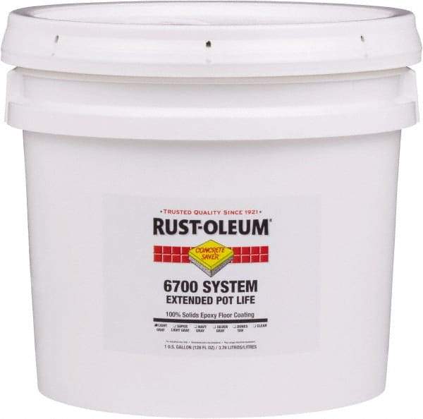 Rust-Oleum - 2 Gal Pail Navy Gray Epoxy Floor Coating - 100 Sq Ft/Gal Coverage, <100 g/L g/L VOC Content, Low Odor & Low VOC - Eagle Tool & Supply