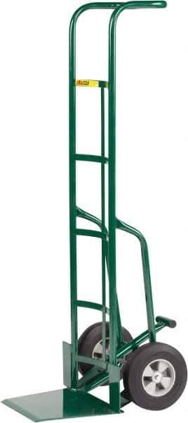 Little Giant - 800 Lb Capacity 60" OAH Hand Truck - Continuous Handle, Steel, Solid Rubber Wheels - Eagle Tool & Supply