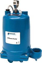 Goulds Pumps - 1 hp, 200 Amp Rating, 200 Volts, Single Speed Continuous Duty Operation, Effluent Pump - 3 Phase, Cast Iron Housing - Eagle Tool & Supply