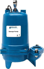 Goulds Pumps - 3/4 hp, 460 Amp Rating, 460 Volts, Single Speed Continuous Duty Operation, Sewage Pump - 3 Phase, Cast Iron Housing - Eagle Tool & Supply