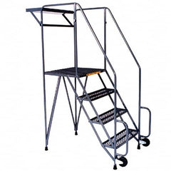 Ballymore - Rolling & Wall Mounted Ladders & Platforms Type: TiltNRoll Rolling Ladder Style: Tip-N-Roll Mobile Ladder - Eagle Tool & Supply