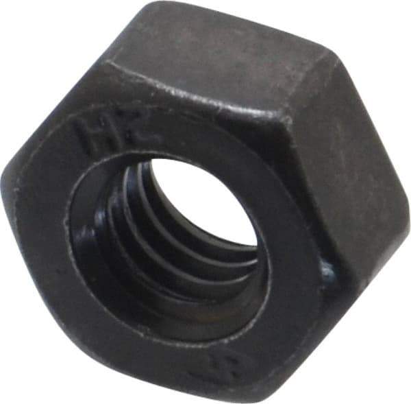 Value Collection - 5/16-18 UNC Steel Right Hand Heavy Hex Nut - 9/16" Across Flats, 19/64" High, Uncoated, 2B Class of Fit - Eagle Tool & Supply