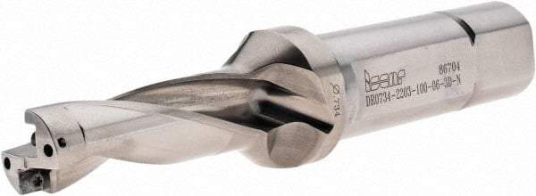 Iscar - 2.2" Max Drill Depth, 3xD, 47/64" Diam, Indexable Insert Drill - 1" Shank Diam, Straight Shank - Eagle Tool & Supply