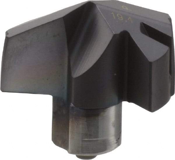 Iscar - Series ICP, 19.41mm Diam Grade IC908 140° Replaceable Drill Tip - Carbide, TiAlN Finish, 19 Seat Size - Eagle Tool & Supply
