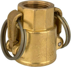 EVER-TITE Coupling Products - 3/4" Brass Cam & Groove Suction & Discharge Hose Female Coupler Female NPT Thread - Part D, 3/4" Thread, 350 Max psi - Eagle Tool & Supply