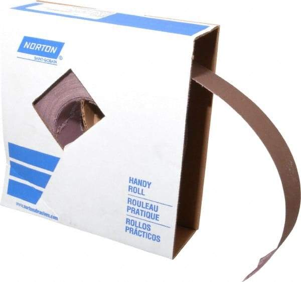 Norton - 2" x 50 Yd 280 Grit Aluminum Oxide Cloth Roll - Extra Fine Grade, J Weighted Backing - Eagle Tool & Supply
