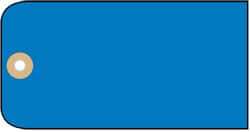 NMC - 1-7/8" High x 3-3/4" Long, Safety & Facility Blank Tag - 1 Side, Dark Blue Cardstock - Eagle Tool & Supply