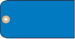 NMC - 1-7/8" High x 3-3/4" Long, Safety & Facility Blank Tag - 1 Side, Dark Blue Cardstock - Eagle Tool & Supply