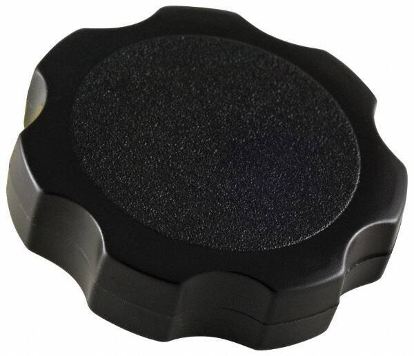 Made in USA - Rosette Plastic Thumb Screw - 38mm OAL, 38mm Head Diam x 12.5mm Head Height - Eagle Tool & Supply