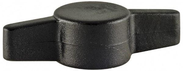 Made in USA - Tee Plastic Thumb Screw - 1-3/4" OAL, 1-3/4" Head Diam x 15/32" Head Height - Eagle Tool & Supply