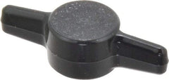 Made in USA - Tee Plastic Thumb Screw - 1-1/2" OAL, 1-1/2" Head Diam x 13/32" Head Height - Eagle Tool & Supply