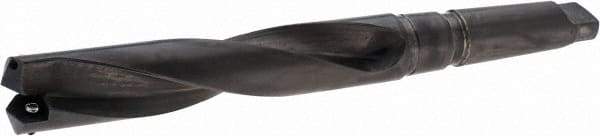 Allied Machine and Engineering - Series 3, 1-13/32 to 1-7/8" Diam, 4MT Taper Shank, Helical Flute Spade Drill - 6-1/2" Max Depth, 8-3/16" Body Length, 12-5/8" OAL, Standard Length, Through Coolant - Eagle Tool & Supply