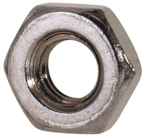 Value Collection - M3x0.50 Metric Coarse Stainless Steel Right Hand Hex Jam Nut - 5.5mm Across Flats, 1.8mm High, Uncoated - Eagle Tool & Supply