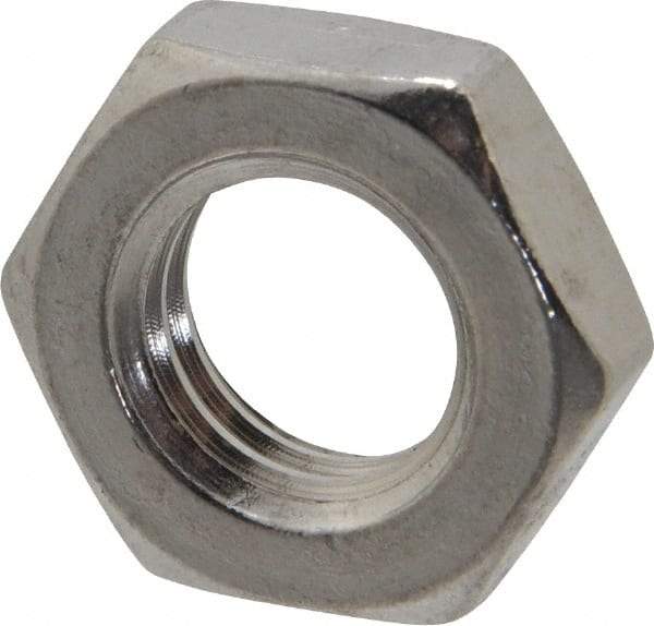 Value Collection - M14x2.00 Metric Coarse Stainless Steel Right Hand Hex Jam Nut - 22mm Across Flats, 7mm High, Uncoated - Eagle Tool & Supply