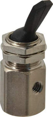 Specialty Mfr - 10-32 Non Exhaust Toggle Valve - 0.1 CV Rate, 150 Max psi, Detented Actuator - Eagle Tool & Supply