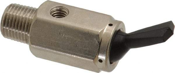 Specialty Mfr - 1/8M Non Exhaust Toggle Valve - 0.15 CV Rate, 150 Max psi, Detented Actuator - Eagle Tool & Supply