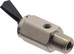 Specialty Mfr - 1/8M Exhaust Toggle Valve - 0.15 CV Rate, 150 Max psi, Detented Actuator - Eagle Tool & Supply