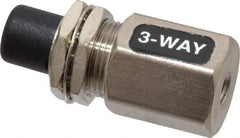 Specialty Mfr - 10-32F Exhaust Push Button Valve - 0.1 CV Rate, 125 Max psi, Normally Closed Actuator - Eagle Tool & Supply