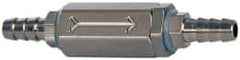 Specialty Mfr - 1/8" Barb x Barb Universal Check Valve - 0.06 CV Rate, 2.5 CFM, 150 Max psi - Eagle Tool & Supply
