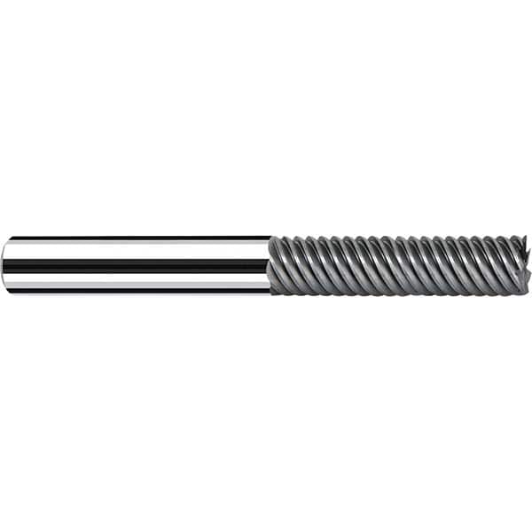 Fraisa - 1/4, 1" LOC, 1/4" Shank Diam, 3" OAL, 5 Flute Solid Carbide Square End Mill - Eagle Tool & Supply