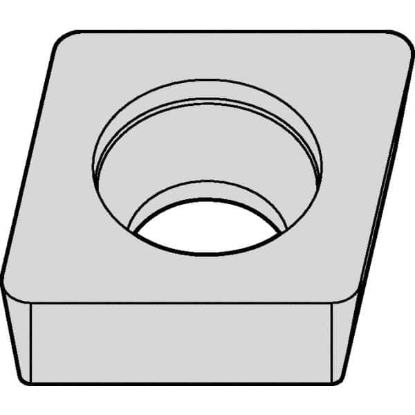 Kennametal - CCMW32.52 NONE Grade KCK20B Carbide Turning Insert - TiOCN Finish, 80° Diamond, 3/8" Inscr Circle, 5/32" Thick, 1/32" Corner Radius - Eagle Tool & Supply